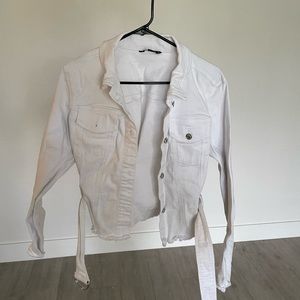 Rock and Republic White Jean Jacket L